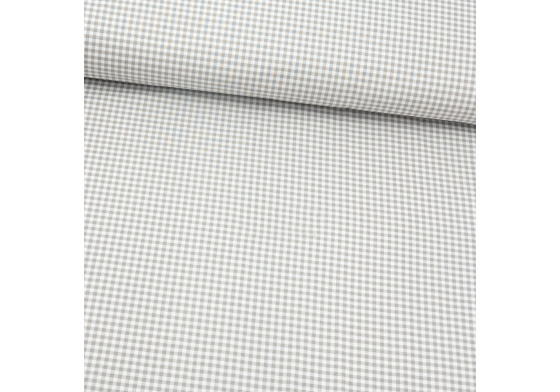Bavlnená látka, vzor kocka 4mm, farba šedá, metráž 160 cm     