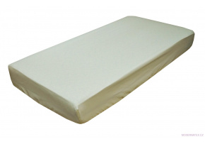 Detská bavlnená plachta do postieľky na gumu 120x60 cm farba ecru 