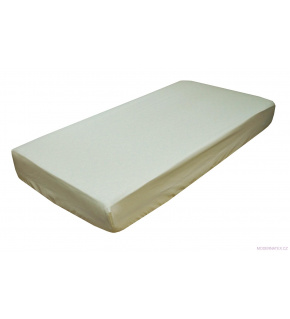 Detská bavlnená plachta do postieľky na gumu 120x60 cm farba ecru 