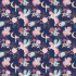 Bavlnená látka, vzor Jednorožce na granátovém podklade, metráž 160 cm 