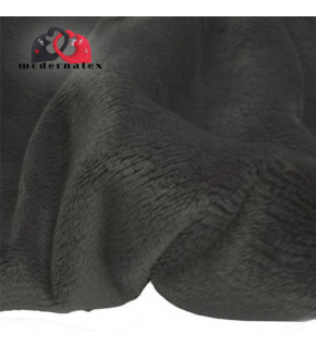 Jednofarebná látka Minky mikroplyš farba čierna 