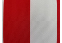 Nepremokavá látka, farba červené prúžky, metráž 160 cm     