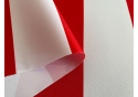 Nepremokavá látka, farba červené prúžky, metráž 160 cm     