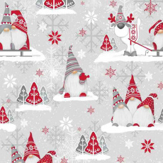 Vianočné dekoračné bavlnené látky, metráž 160 cm, vzor Vianoce 23 farba červená