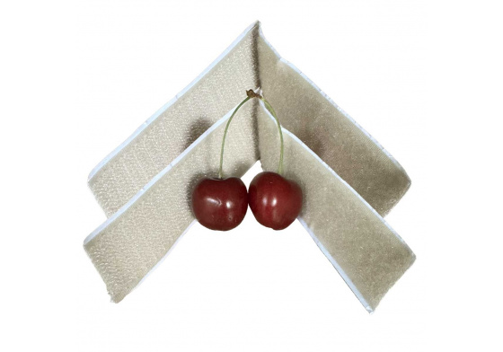 Pásik na suchý zips s lepidlom, farba Béžová 2 ks x 20 cm, šířka 25 mm