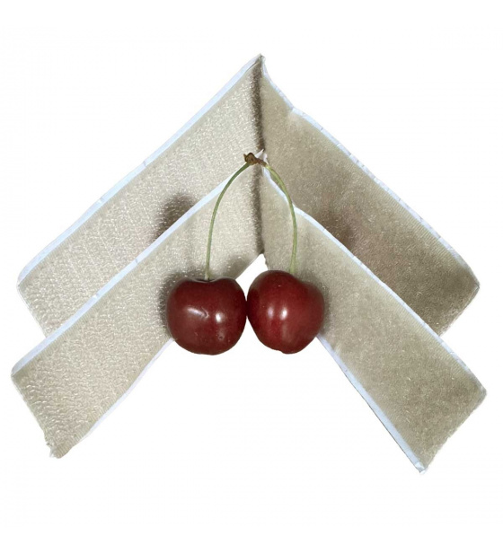 Pásik na suchý zips s lepidlom, farba Béžová 2 ks x 20 cm, šířka 25 mm