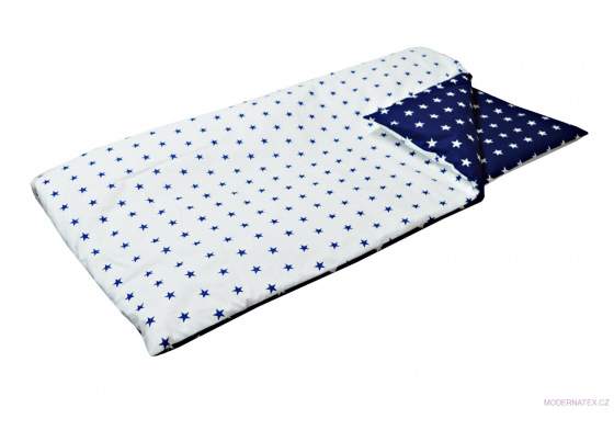 Detské obliečky do postieľky 2 dielne, vzor hviezdy, farba granátová 