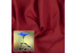 Ľanová prírodná látka Oskar farba bordová 265 gr 