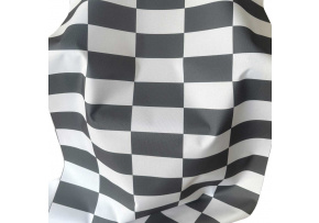 Látka do exteriéru na zahradné lehátka a húpacie siete, farba Bielo-Grafitová Šachovnica 5x10 cm Látka do exteriéru na zahradné lehátka a húpacie siete, farba Bielo-Grafitová Šachovnica 5x10 cm
