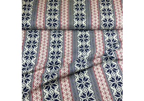 Vianočný vzor bavlnenej látky Vianoce na granátovom, metráž 160 cm Vianočný vzor bavlnenej látky Vianoce na granátovom, metráž 160 cm