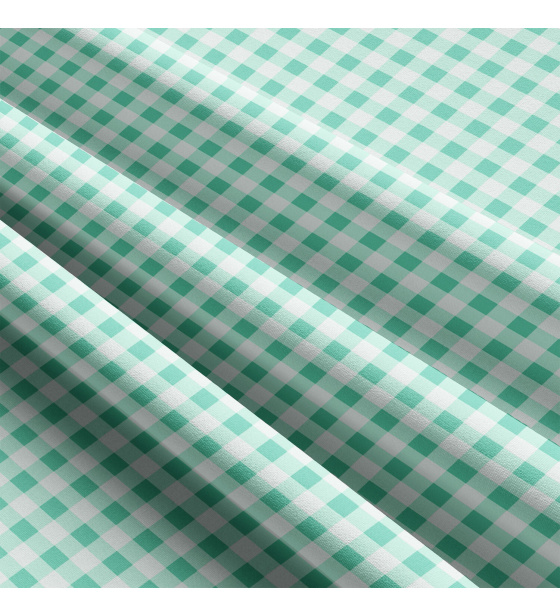 Bavlnená látka, vzor kocka 282, farba mentolová, metráž 150 cm                   