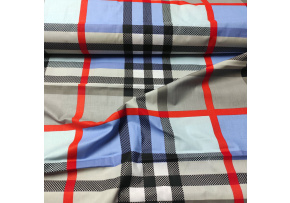 Bavlnená látka, vzor veľká kocka , farba šedá, metráž 150 cm Bavlnená látka, vzor veľká kocka , farba šedá, metráž 150 cm