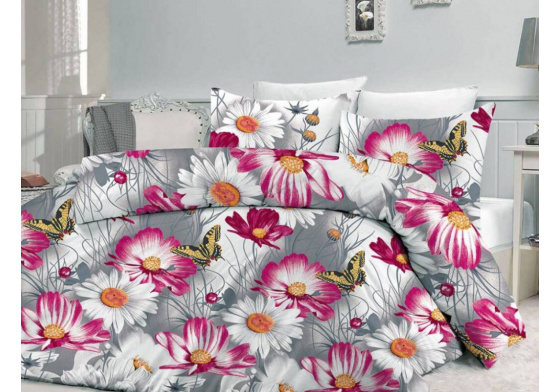 Bavlnená posteľná bielizeň Karla, farba fialová, 140x200 cm 