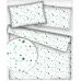 Bavlnená látka vzor zelené hviezdy na bielom podklade, metráž 160 cm    