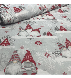 Vianočný vzor bavlnenej látky 1451, metráž 160 cm