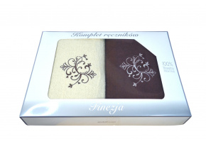 Sada froté uterákov Froté 2 ks, farba Hnedá a Ecru