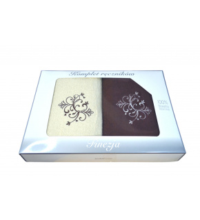 Sada froté uterákov Froté 2 ks, farba Hnedá a Ecru