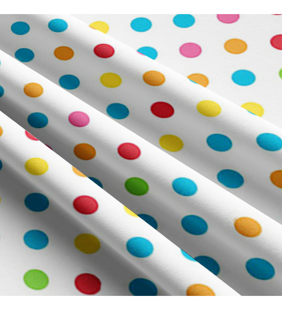 Bavlnená látka vzor bodka 40 mm, farba multicolor, metráž 160 cm 