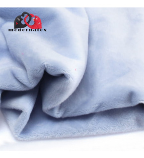 Jednofarebná látka Minky mikroplyš farba sv. modrá 