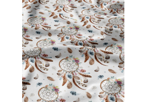 Bavlnená látka vzor oriental cappuccino, metráž 160 cm     