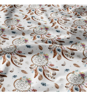 Bavlnená látka vzor oriental cappuccino, metráž 160 cm     