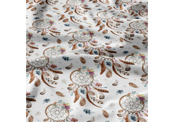 Bavlnená látka vzor oriental cappuccino, metráž 160 cm     