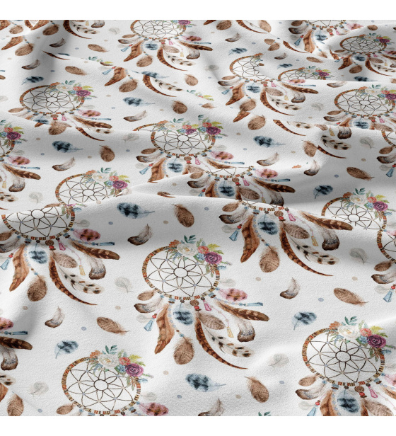 Bavlnená látka vzor oriental cappuccino, metráž 160 cm     