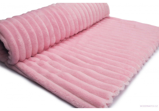 Dekoráční látka MÍNKY PROUZKY barva SV. RŮŽOVÁ 