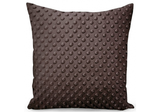 Povlak na polštářek mikroplyš 40X40 cm, barva Hnědá