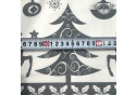 Tissus en coton de Noël au mètre, 160 cm motif Scandinave Gris