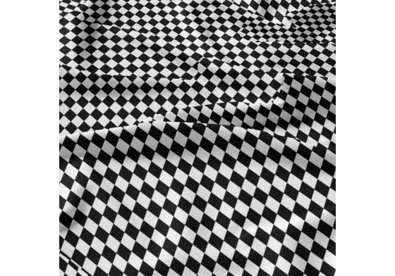 Bavlnená látka vzor geo ornament čierny, metráž 160 cm 