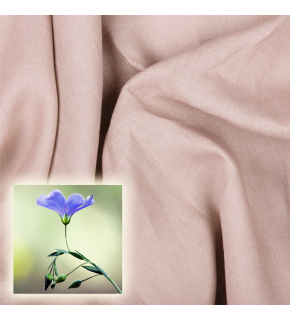 Ľanová  prírodná látka Oskar farba špinavá ružová 265 gr 