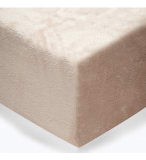 Posteľná plachta mikroflanel, farba béžová 90x200 cm