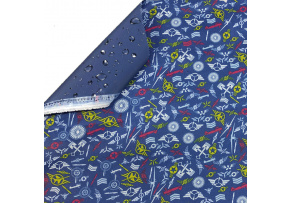 Nepremokavá látka Kodura Oceán, farba modrá, metráž 150 cm