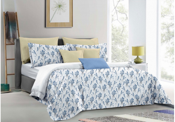 Flanelové obliečky na zips, farba Modrá, 140x200 cm 