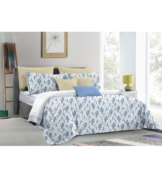 Flanelové obliečky na zips, farba Modrá, 140x200 cm 