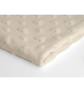 Minky srdiečka farba ecru 02