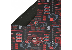 Nepremokavá látka Kodura Auta, farba Černá, metráž 150 cm