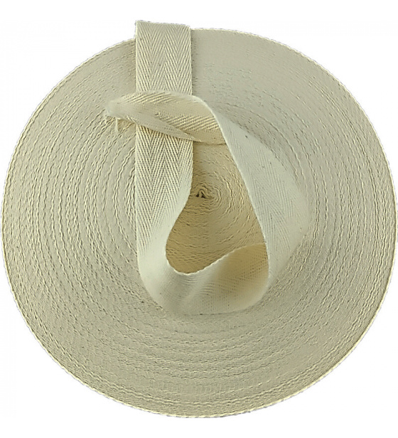 Lemovací prúžok bavlnený 30 mm farba ecru