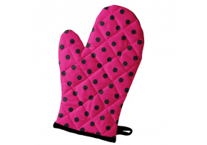 Bavlnená prešívaná chňapka, Bodka Ružová