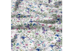 Bavlnená látka, vzor Žluva na bielom podklade, metráž 160 cm Bavlnená látka, vzor Žluva na bielom podklade, metráž 160 cm