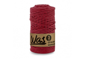 Bavlnená šnúra 3mm, 100m, farba bordová 