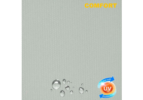 Komfort - látka na záhradný nábytok a vankúše, odolná proti UV-WR žiareniu, farba sv. šedá Komfort - látka na záhradný nábytok a vankúše, odolná proti UV-WR žiareniu, farba sv. šedá
