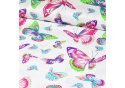 Bavlnená látka, vzor motýlikovia new na bielom podklade, metráž 160 cm 