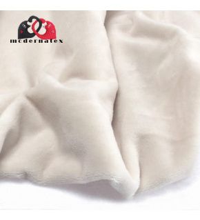 Jednofarebná látka Minky mikroplyš farba ecru