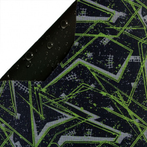 Nepremokavá látka Kodura, farba zelená abstraktná, metráž 150 cm    