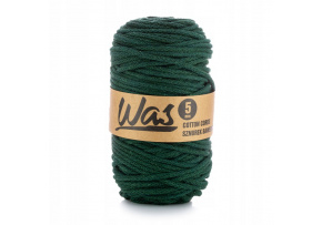 Bavlnená šnúra 5 mm, 100 m, farba tm. zelená 260