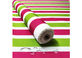 Nepremokavá látka, farba amarant prúžky, metráž 160 cm Nepremokavá látka, farba amarant prúžky, metráž 160 cm