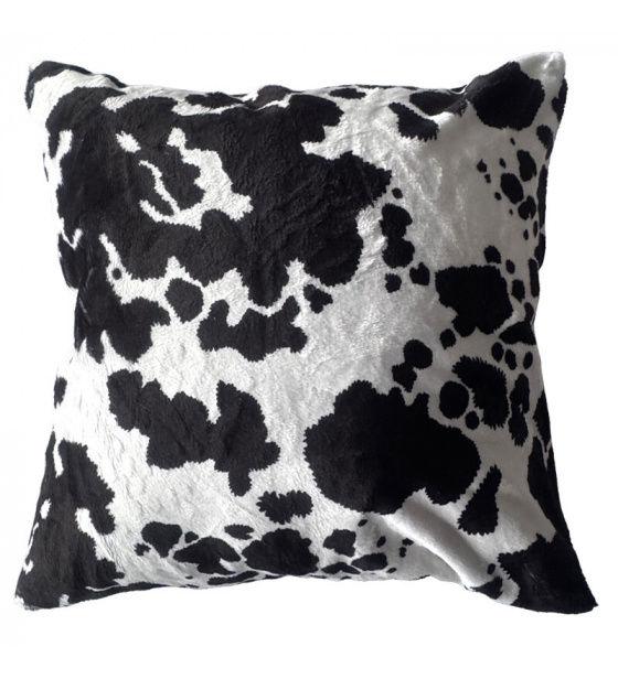 Povlak na polštářek mikroplyš varianta kravička Černá 40x40cm