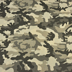 Bavlnená látka vzor moro béžový a hnedý, metráž 160 cm